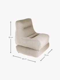 Outdoor loungefauteuil Sit Pool met ligfunctie, handgemaakt, Bekleding: 70% PAN + 30% PES, waterd, Lichtbeige, B 75 x H 85 cm