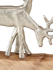 Deko-Objekt Elmar, Holz, Aluminium, beschichtet, Holz, Silberfarben, B 27 x H 28 cm