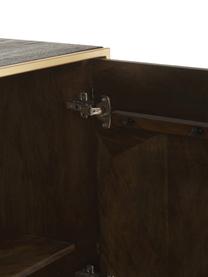 Highboard Harry aus massivem Mangoholz, Korpus: Massives Mangoholz, lacki, Mangoholz, Goldfarben, B 100 x H 120 cm