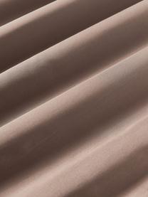 Drap plat en satin de coton brun Comfort, Brun, larg. 180 x long. 280 cm