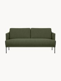 Sofa Fluente (2-Sitzer) mit Metall-Füssen, Bezug: 100% Polyester Der hochwe, Gestell: Massives Kiefernholz, FSC, Webstoff Dunkelgrün, B 166 x T 85 cm