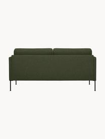 Sofa Fluente (2-Sitzer) mit Metall-Füßen, Bezug: 100% Polyester Der hochwe, Gestell: Massives Kiefernholz, FSC, Füße: Metall, pulverbeschichtet, Webstoff Dunkelgrün, B 166 x T 85 cm