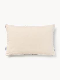 Housse de coussin 40x60 en soie avec motif abstrait Silky, Vert foncé, rose vif, blanc, larg. 40 x long. 60 cm