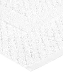 Badvorleger Katharina in Weiss mit Wabenmuster, 100% Baumwolle, schwere Qualität, 900 g/m², Weiss, B 50 x L 70 cm