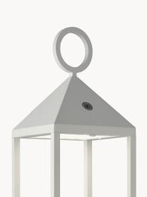 Mobiele dimbare LED outdoor lamp Cargo, Diffuser: kunststof, Wit, transparant, B 14 x H 67 cm