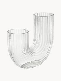 Vase en verre soufflé bouche Taiga, Verre, Transparent, Ø 9 x haut. 20 cm