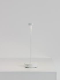 Kleine mobiele LED tafellamp Swap Mini, dimbaar, Lamp: aluminium, gecoat, Wit, Ø 10 x H 29 cm