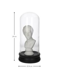 Figura decorativa Lady, Campana: vidrio, Blanco, negro, transparente, Ø 14 x Al 29 cm