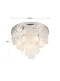 Lampa sufitowa ze szkła Pardo, Odcienie chromu, transparentny, Ø 55 x W 34 cm