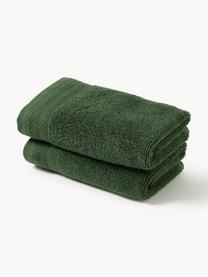 Serviette de toilette en coton bio Premium, tailles variées, Vert foncé, Serviettes de toilette, larg. 50 x long. 100 cm, 2 pièces