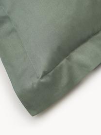 Taie d'oreiller en satin de coton Premium, Vert foncé, larg. 50 x long. 70 cm