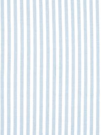 Funda nórdica doble cara de algodón a rayas Lorena, Azul claro, blanco crema, Cama 150/160 cm (240 x 220 cm)