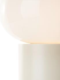 Kleine tafellamp Deany, Lampenkap: glas, Lampvoet: gecoat metaal, Wittinten, Ø 20 x H 27 cm