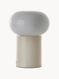 Lampada da tavolo piccola Deany, Paralume: vetro, Beige chiaro, bianco, Ø 20 x Alt. 27 cm