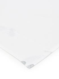 Drap plat en coton Estuary, Blanc, noir, 240 x 270 cm