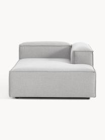 Chaise longue hoekmodule Lennon, Bekleding: 100% polyester De slijtva, Frame: massief grenenhout, multi, Poten: kunststof Dit product is , Geweven stof grijs, B 119 x D 180 cm, hoekdeel links