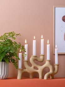 Candelabro beige dalla forma organica Swirl, Poliresina, Beige, Larg. 35 x Alt. 20 cm