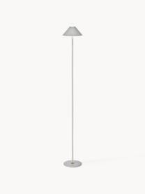 Kleine mobile LED-Stehlampe Hygge, dimmbar, Metall, beschichtet, Hellgrau, H 134 cm