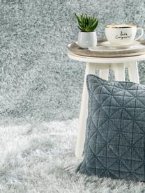 Glänzender Hochflor-Teppich Lea in Hellgrau, Flor: 50% Polyester, 50% Polypr, Grau, B 300 x L 400 cm (Größe XL)