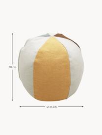 Handgefertigter Pouf Ball, Bezug: 97 % Baumwolle, 3 % ander, Mehrfarbig, Ø 45 x H 50 cm