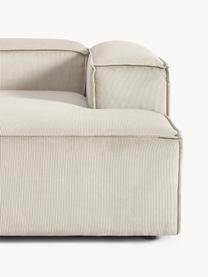 Modulares Ecksofa Lennon aus Cord, Bezug: Cord (92 % Polyester, 8 %, Gestell: Massives Kiefernholz, Spe, Cord Hellbeige, B 238 x T 180 cm, Eckteil rechts