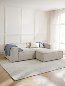 Modulares Ecksofa Lennon aus Cord, Bezug: Cord (92 % Polyester, 8 %, Gestell: Massives Kiefernholz, Spe, Füße: Kunststoff Dieses Produkt, Cord Hellbeige, B 238 x T 180 cm, Eckteil links