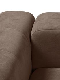 Modulares Sofa Lena (3-Sitzer), Bezug: Webstoff (88% Polyester, , Gestell: Kiefernholz, Schichtholz,, Füße: Kunststoff, Webstoff Dunkelbraun, B 209 x T 106 cm