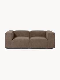 Modulares Sofa Lena (3-Sitzer), Bezug: Webstoff (88% Polyester, , Gestell: Kiefernholz, Schichtholz,, Füße: Kunststoff, Webstoff Dunkelbraun, B 209 x T 106 cm