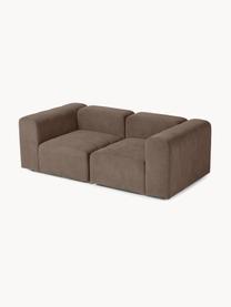 Modulares Sofa Lena (3-Sitzer), Bezug: Webstoff (88% Polyester, , Gestell: Kiefernholz, Schichtholz,, Webstoff Dunkelbraun, B 209 x T 106 cm