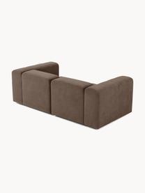 Modulares Sofa Lena (3-Sitzer), Bezug: Webstoff (88% Polyester, , Gestell: Kiefernholz, Schichtholz,, Füße: Kunststoff, Webstoff Dunkelbraun, B 209 x T 106 cm