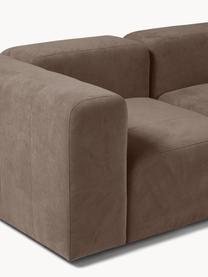 Modulares Sofa Lena (3-Sitzer), Bezug: Webstoff (88% Polyester, , Gestell: Kiefernholz, Schichtholz,, Füße: Kunststoff, Webstoff Dunkelbraun, B 209 x T 106 cm