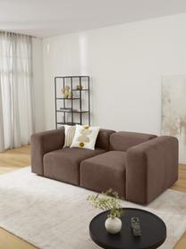 Modulares Sofa Lena (3-Sitzer), Bezug: Webstoff (88% Polyester, , Gestell: Kiefernholz, Schichtholz,, Webstoff Dunkelbraun, B 209 x T 106 cm