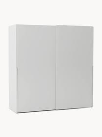 Modulární šatní skříň s posuvnými dveřmi Leon, šířka 200 cm, různé varianty, Světle šedá, Interiér Basic, Š 200 x V 200 cm