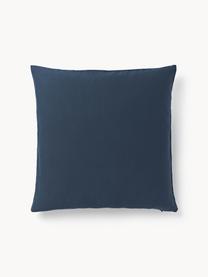 Poszewka na poduszkę z jedwabiu Aryane, Ciemny niebieski, biały, S 45 x D 45 cm