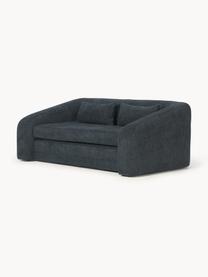 Sofá cama de borreguillo bouclé Eliot (2 plazas), Tapizado: tejido borreguillo bouclé, Patas: plástico, Borreguillo bouclé gris antracita, An 180 x F 100 cm