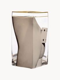 Glas-Vase Two Of Spades, H 30 cm, Vase: Glas, Rand: Gold, Two Of Spades, B 15 x H 30 cm