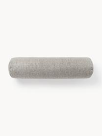 Rouleau de nuque de canapé Sofia, Tissu gris, Ø 17 x long. 68 cm