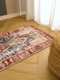 Tapis de couloir en chenille vintage Toulouse, Tons rouges, larg. 80 x long. 200 cm