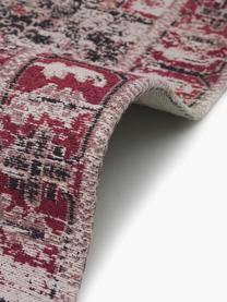 Tapis de couloir en chenille vintage Toulouse, Tons rouges, larg. 80 x long. 200 cm