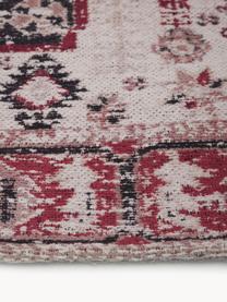 Tapis de couloir en chenille vintage Toulouse, Tons rouges, larg. 80 x long. 200 cm