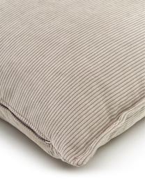 Cord-Sofa-Kissen Lennon, Bezug: Cord (92 % Polyester, 8 %, Cord Hellbeige, B 60 x L 60 cm