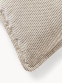 Corduroy bankkussen Lennon, Corduroy lichtbeige, B 60 x L 60 cm