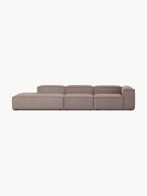 Modulaire XL chaise longue Lennon van corduroy, Bekleding: corduroy (92% polyester, , Frame: massief grenenhout, multi, Poten: kunststof De poten bevind, Corduroy taupe, B 357 x D 119 cm, rugleuning rechts