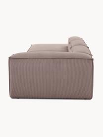 Modulaire XL chaise longue Lennon van corduroy, Bekleding: corduroy (92% polyester, , Frame: massief grenenhout, multi, Poten: kunststof De poten bevind, Corduroy taupe, B 357 x D 119 cm, rugleuning rechts