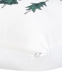 Copricuscino di Kera Till Beauty, Cotone, Verde scuro, bianco, Larg. 40 x Lung. 40 cm