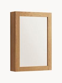 Szafka łazienkowa z lustrem Plubia, Stelaż: drewno tekowe, Drewno tekowe, szkło lustrzane, S 50 x W 70 cm