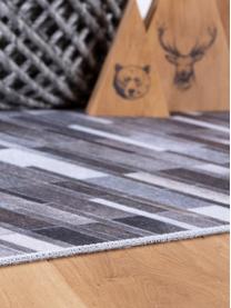 Teppich My Bonanza in Patchwork-Felloptik, Flor: 100% Polyester, Beige, Braun- und Grautöne, B 80 x L 150 cm (Größe XS)