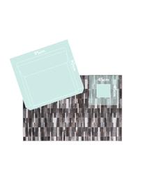 Vloerkleed My Bonanza in patchwork leeroptiek, Bovenzijde: 100% polyester, Onderzijde: katoen, Beige, bruin- en grijstinten, B 80 x L 150 cm (maat XS)