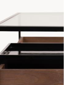 Konzolový stolek Helix, Černá, ořechové dřevo, Š 120 cm, H 40 cm