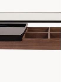 Console Helix, Noir, bois de noyer, larg. 120 x prof. 40 cm